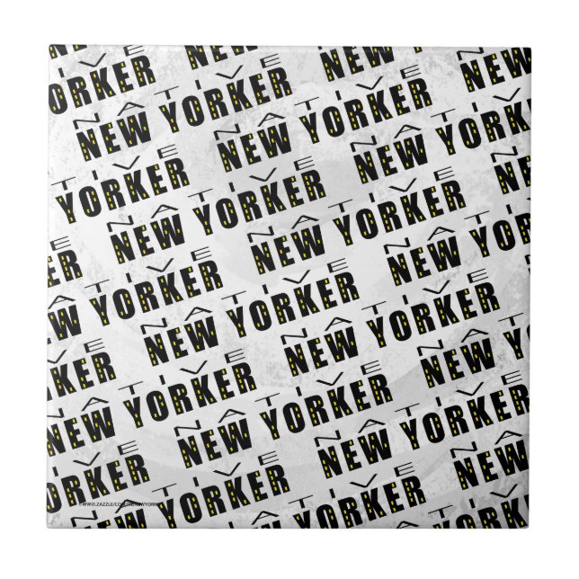 Native New Yorker Pattern Ceramic Tile (Front)
