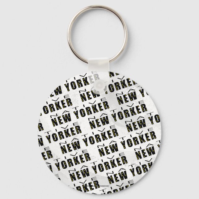 Native New Yorker Pattern Key Ring (Front)