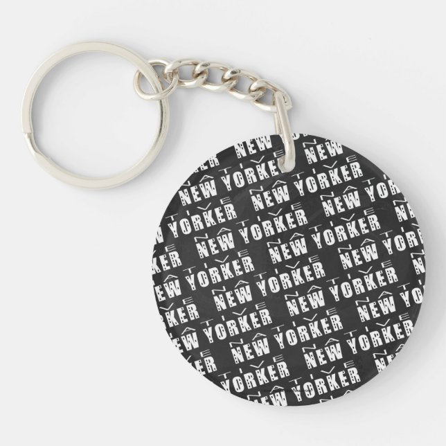 Native New Yorker Pattern Key Ring (Front)