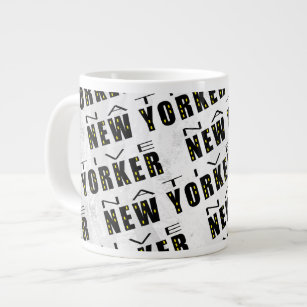 Native New Yorker Pattern Large Coffee Mug