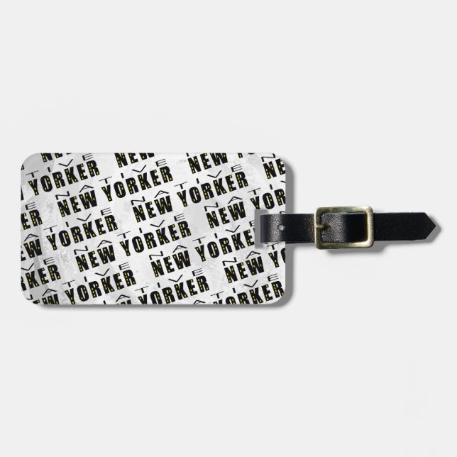 Native New Yorker Pattern Luggage Tag (Front Horizontal)