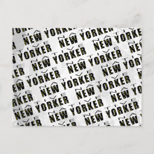 Native New Yorker Pattern Postcard