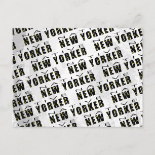Native New Yorker Pattern Postcard