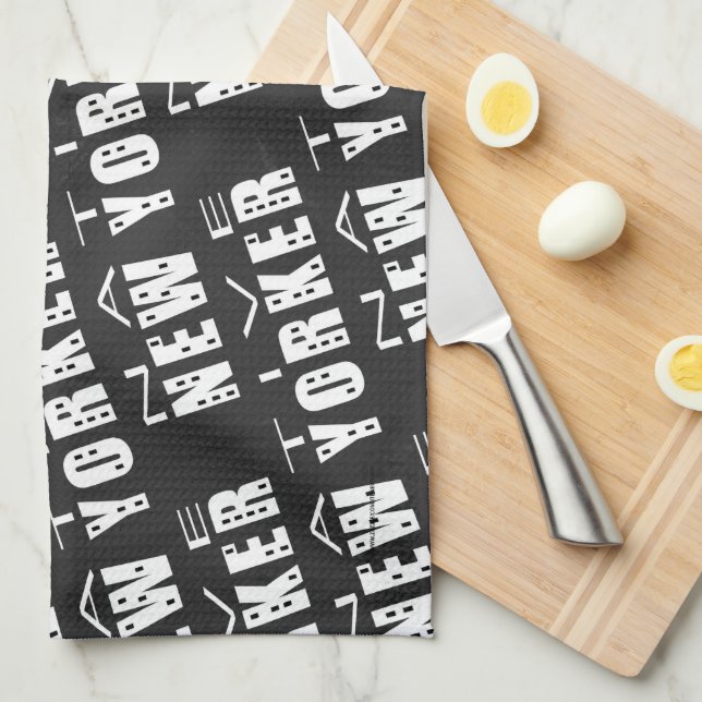 Native New Yorker Pattern Tea Towel (Quarter Fold)