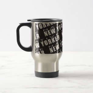 Native New Yorker Pattern Travel Mug