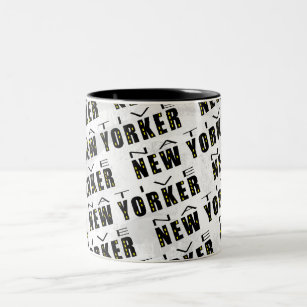 Native New Yorker Pattern Two-Tone Coffee Mug