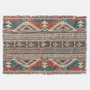 Native Pattern American Tribal Indian Ethnic Throw Blanket