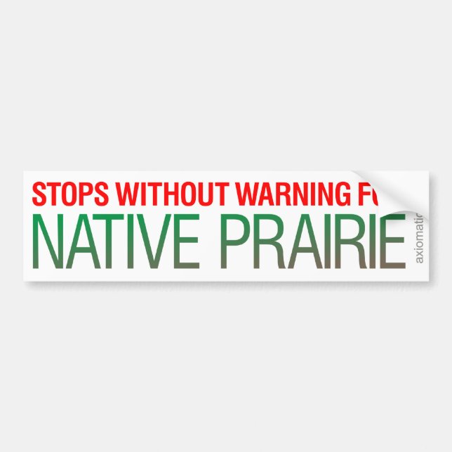NATIVE PRAIRIE (GW) BUMPER STICKER (Front)