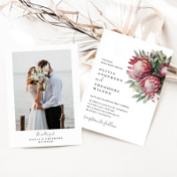 Native Protea Watercolor Floral Boho Botanical