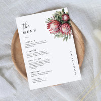 Native Protea Watercolor Floral Boho Botanical