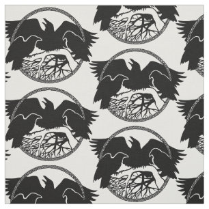 Native Raven Art Fabric Raven Crow Tribal Fabrics