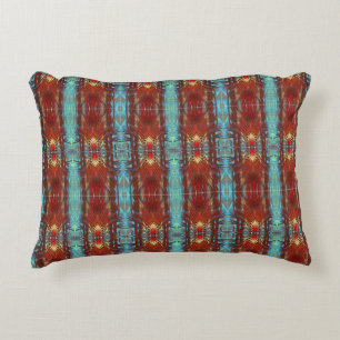 Native Santa Fe Pow wow Turquoise Pillow