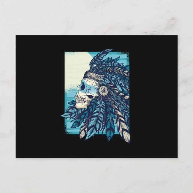 Native Skull Postcard (Front)