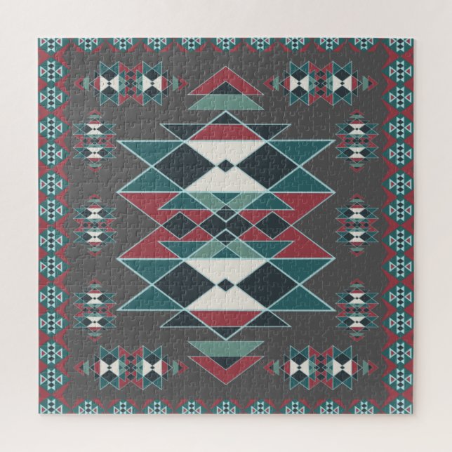Native Southwestern Indian Art Blanket Design Jigsaw Puzzle (Vertical)