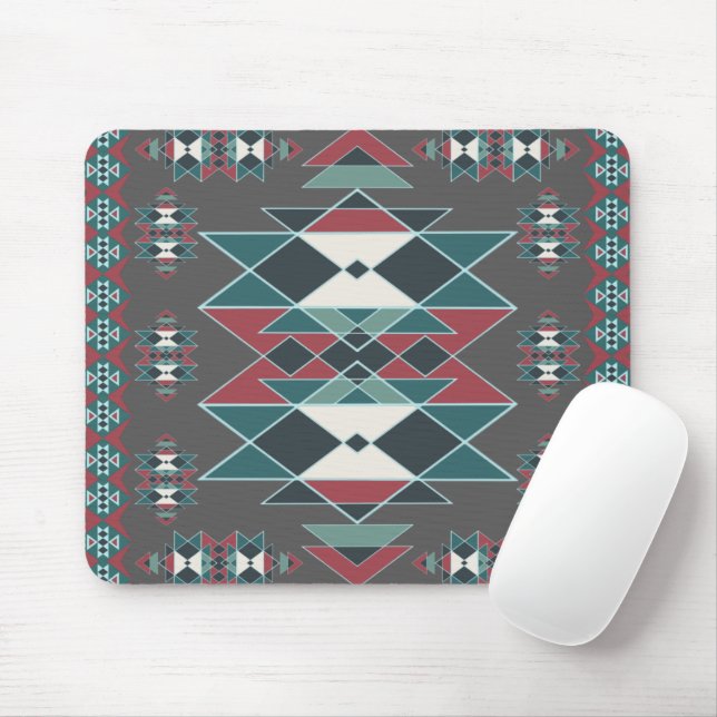 Native Southwestern Indian Art Blanket Design Mouse Pad (With Mouse)