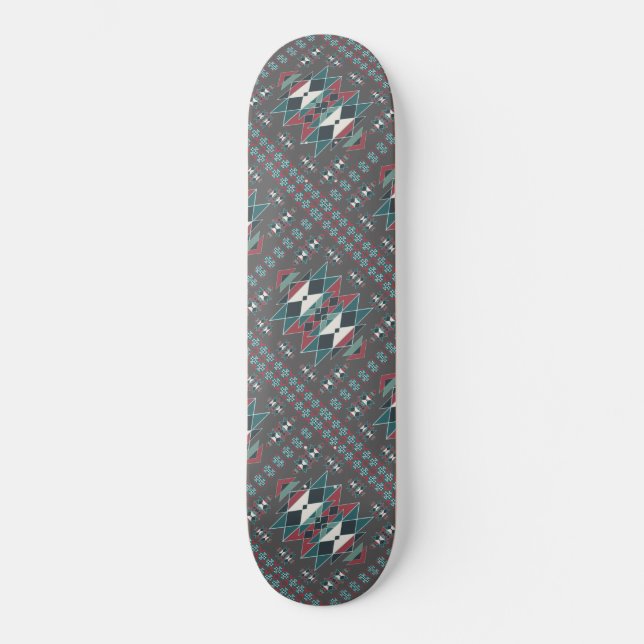 Native Southwestern Indian Art Blanket Design Skateboard (Front)