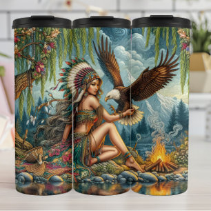 Native Spirit, Eagle, Mountain Wilderness. Thermal Tumbler