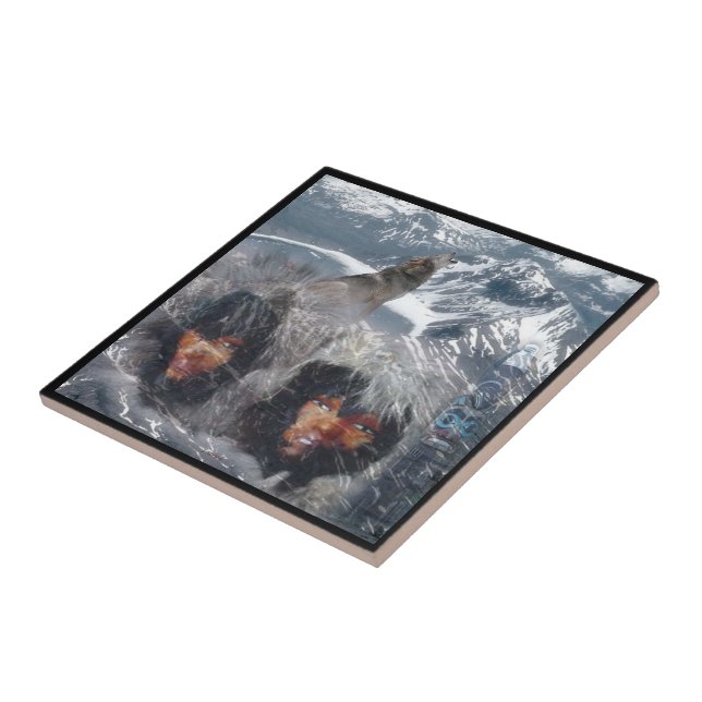 Native Spirit in Alaska Ceramic Tile (Side)