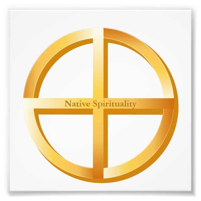 Native Spirituality Symbol Photo Print (Front)