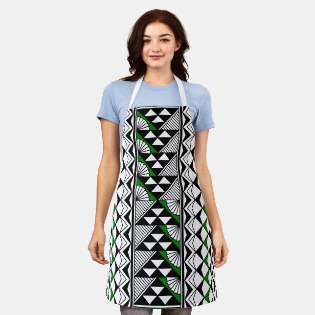 Native Sun and Rain in Green Apron (Worn)