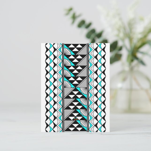 Native Sun and Rain in Turquoise Card (Standing Front)