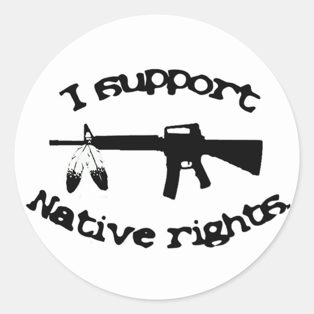 Native Support Decal Classic Round Sticker (Front)