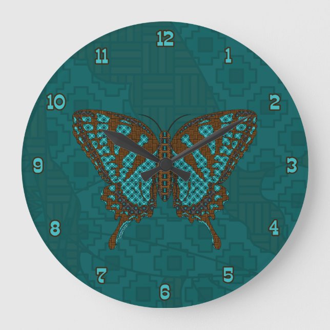 Native Swallowtail Clock (Front)