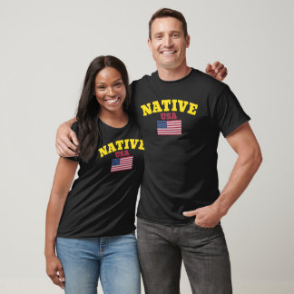 Native Team USA Flag Official true Classic Tees