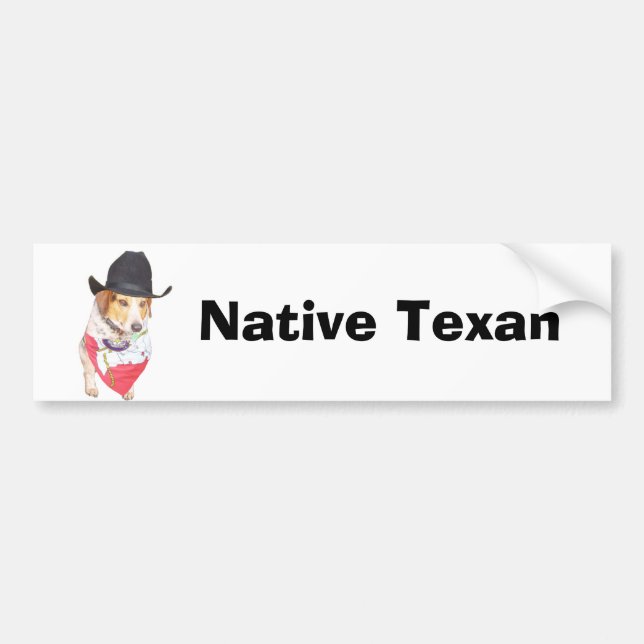Native Texan Bumper Sticker (Front)