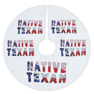 Native Texan Flag Brushed Polyester Tree Skirt