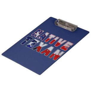 Native Texan Flag Clipboard