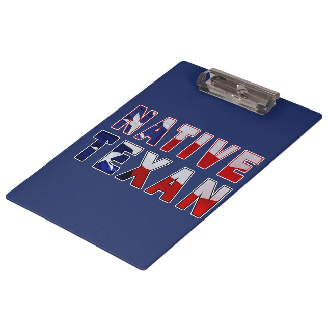 Native Texan Flag Clipboard (Angled)