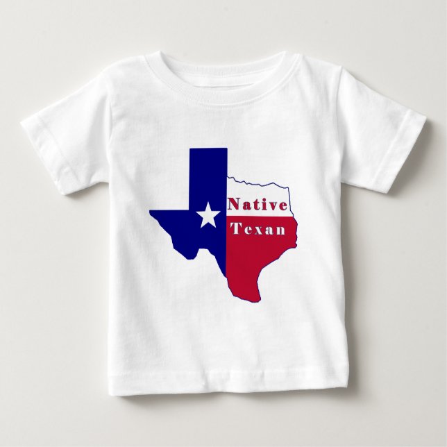 Native Texan Flag Map Baby T-Shirt (Front)