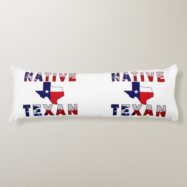 Native Texan Flag Map Body Cushion (Front)