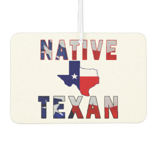 Native Texan Flag Map Car Air Freshener