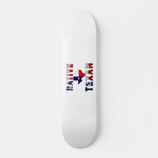 Native Texan Flag Map Skateboard