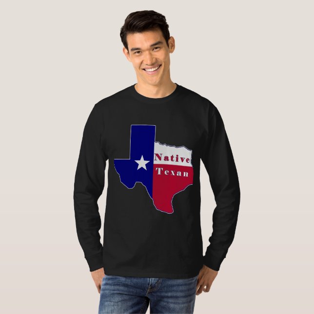 Native Texan Flag Map T-Shirt (Front Full)