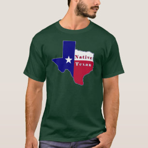 Native Texan Flag Map T-Shirt