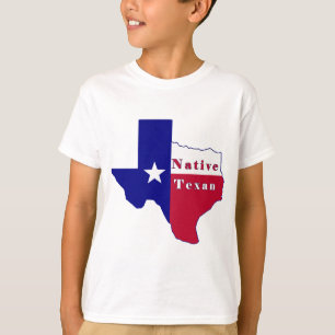 Native Texan Flag Map T-Shirt