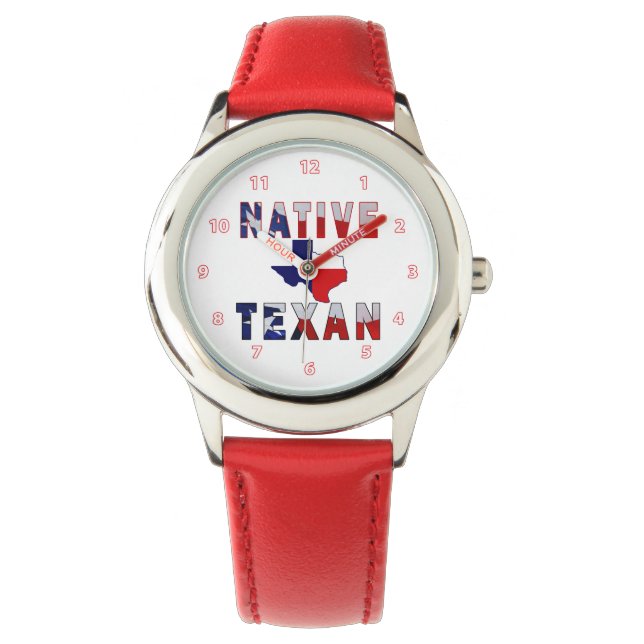 Native Texan Flag Map Watch (Front)