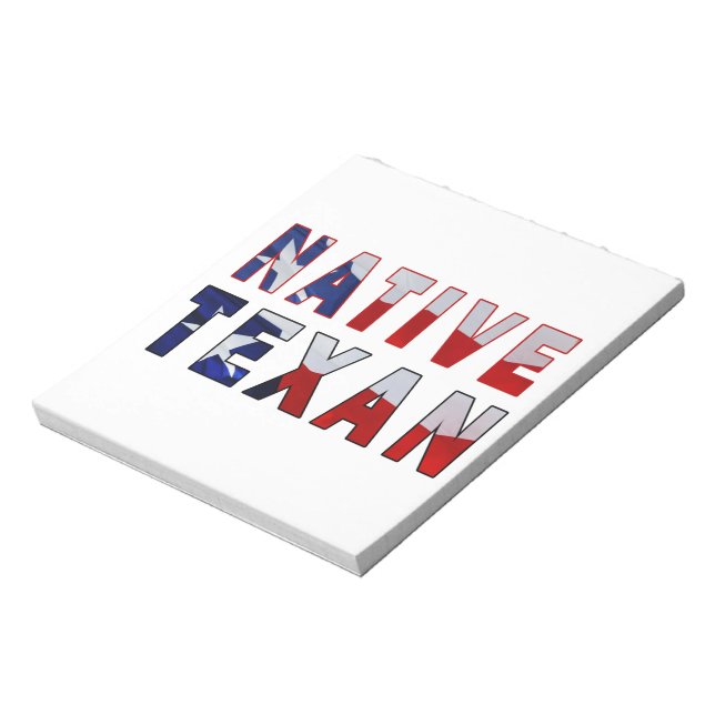 Native Texan Flag Notepad (Rotated)