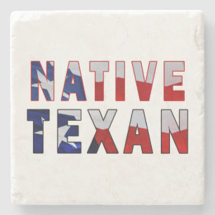 Native Texan Flag Stone Coaster