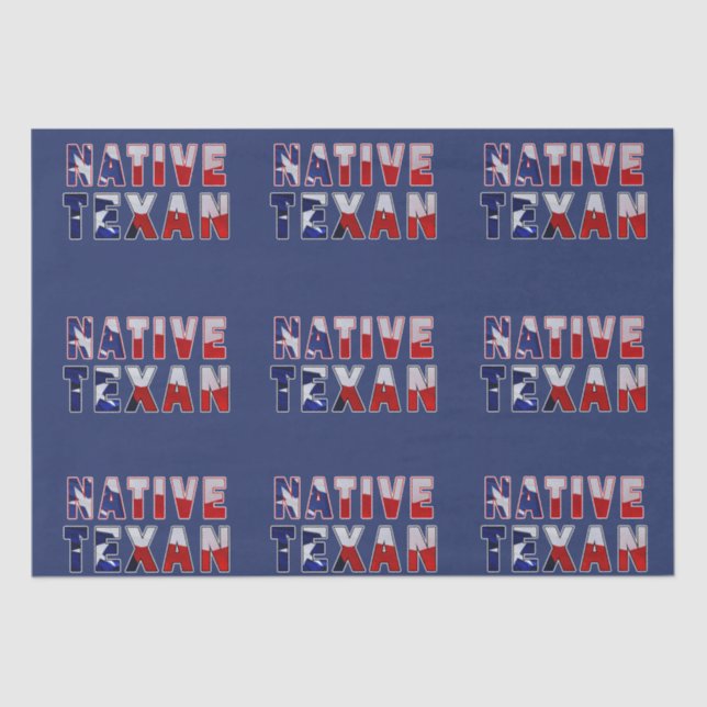 Native Texan Flag Tissue Paper (Front)