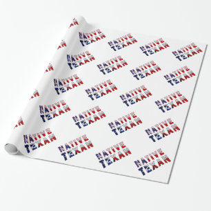 Native Texan Flag Wrapping Paper