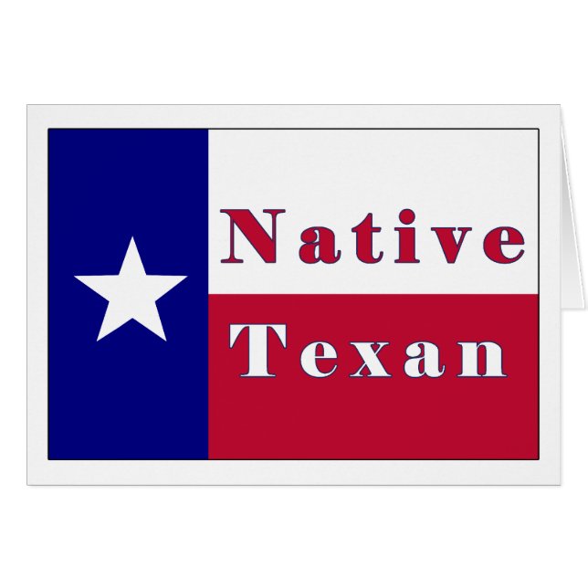 Native Texan Lone Star Flag (Front Horizontal)
