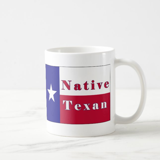 Native Texan Lone Star Flag Coffee Mug (Right)