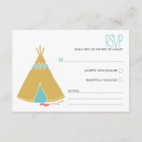 Native Themed | Wedding RSVP Card