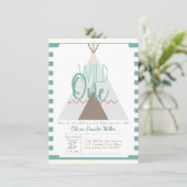 Native Tipi | Wild One Birthday Party Invite (Standing Front)