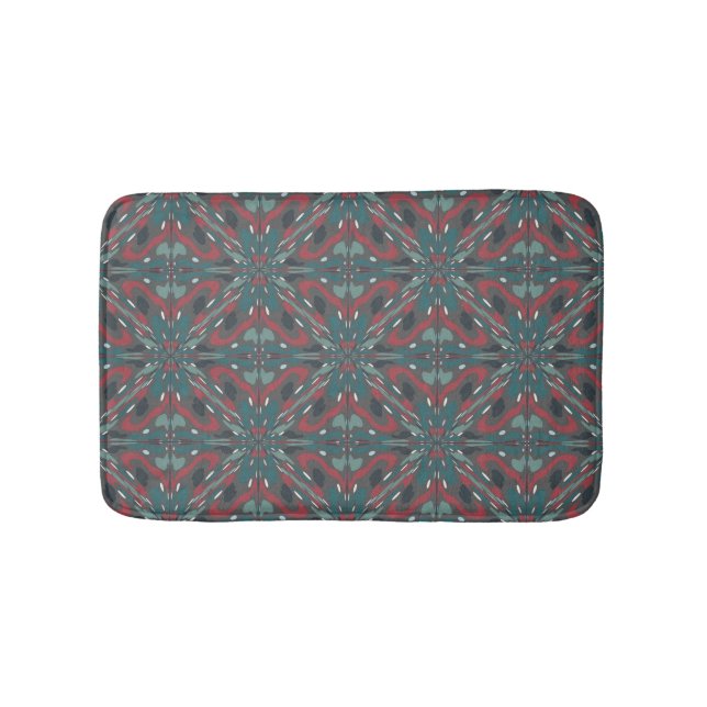 Native Tribal Southwestern Colours Pattern Bath Mat (Front)