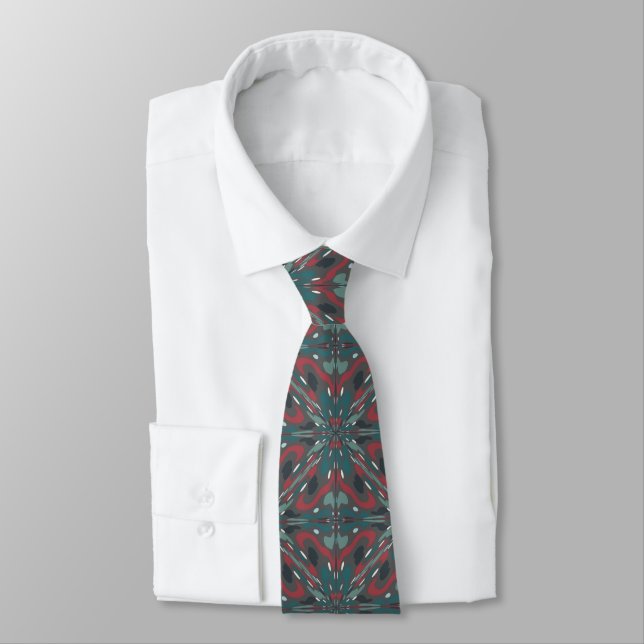 Native Tribal Southwestern Colours Pattern Tie (Tied)